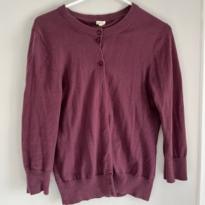 Jcrew plum cardigan